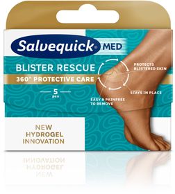 SalvequickMED Blister Rescue Original plåster 5 st Skavsårsplåster 5 st