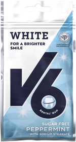 V6 White Peppermint Tuggummi 30,8 g
