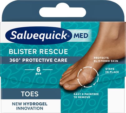 SalvequickMED Blister Rescue Toe Plåster, 6 st