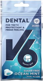 V6 Dental Dual Action Ocean Mint Tuggummi 30 g