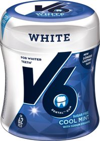 V6 White Cool Mint Burk Tuggummi 87 g