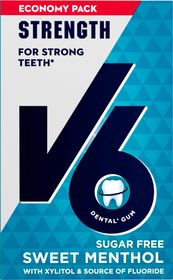 V6 Strong Teeth Sweet Menthol Tuggummi 70 g