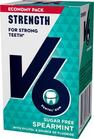 V6 Strong Teeth Spearmint Tuggummi 70 g