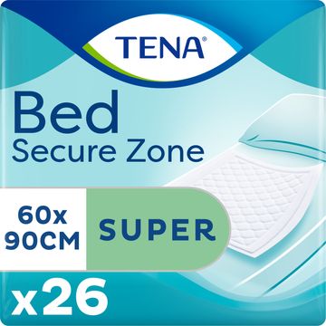 TENA Bed Super 60 x 90 cm Extra inkontinensskydd i säng eller stol 26 st