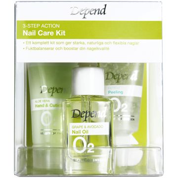 Depend O2 3-step Action Nail Care Kit 1 st
