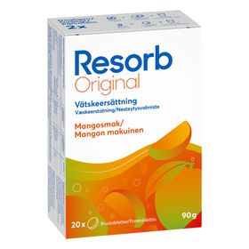 Resorb Orginal Mango Vätskeersättning brustabletter 90 g