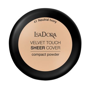 Isadora Velvet Touch Sheer Cover Compact Powder 41 Neutral Ivory, Puder