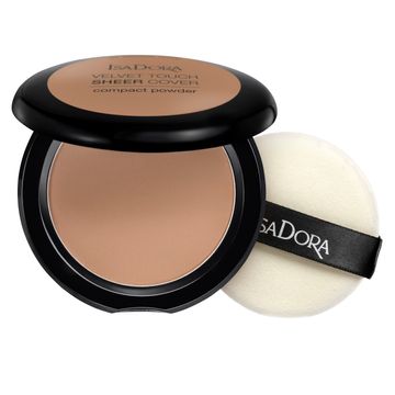 Isadora Velvet Touch Sheer Cover Compact Powder 48 Neutral Almond, Puder