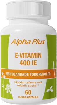 Alpha Plus E-vitamin 400 IE Kapslar, 60 st