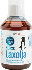 BioSalma Norsk Laxolja Hund och Katt Laxolja, 300 ml