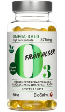BioSalma Omega-3 av Alg 375mg DHA/EPA 60 kapslar