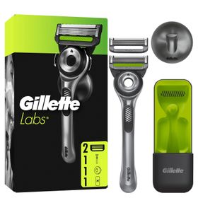 GilletteLabs Rakhyvel 2UP STC + Stand Silver Rakhyvel med ställ 1 st