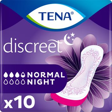 TENA Discreet Normal Night Inkontinensskydd 10 st
