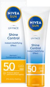 NIVEA UV Face Shine Control Cream SPF50 Solskydd för ansiktet nedmattande effekt 50 ml