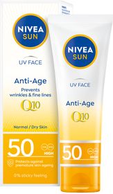 NIVEA UV Face AntiAge Q10 Cream SPF50 Solskydd för ansiktet anti-age 50 ml