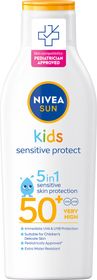NIVEA Kids Sensitive Protect & Play Sun Lotion SPF50+ Solskydd kräm för barn 200 ml