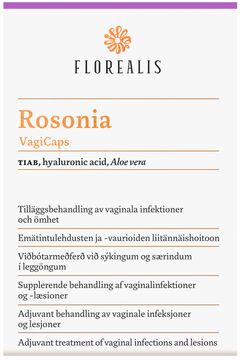 Florealis Rosonia VagiCaps Behandling av vaginala infektioner/ömhet. 10 st