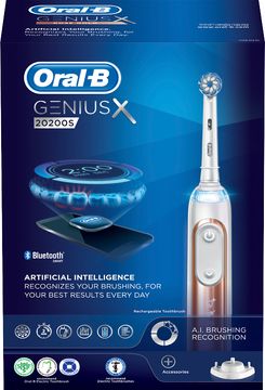 Oral-B Genius X 20200S RoseGold SUT Eltandborste Eltandborste, 1 st
