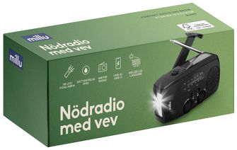 Millu Nödradio Nödradio med vev och solceller 1 st
