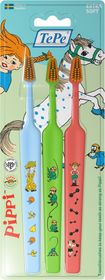 TePe Kids Pippi Extra Soft Tandborste Tandborstar för barn 3 st