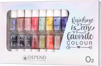Depend O2 Nail Polish Nagellacks-kit 15 st minilack