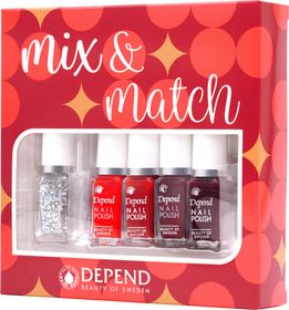Depend Mix & Match Nagellacks-kit 5 st minilack