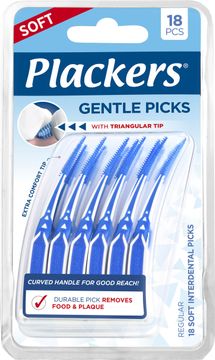 Plackers Gentle Picks Tandsticka, 18 st