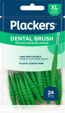 Plackers Dental Brush XL 0.8 mm Mellanrumsborste. 24 st