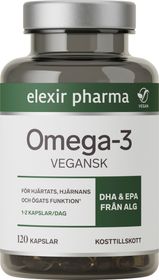 Elexir Pharma Vegansk Omega-3 Kapslar 120 st