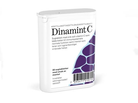 Dinamint C Sugtablett Zink och C-vitamin 30 st