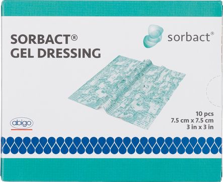 Sorbact Gel Dressing Kompress med gel. 7,5x7,5 cm. 10 st
