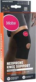 Mabs Neopren Knäbandage Svart  L/XL Stöd för knäleden 1 st