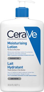 CeraVe Moisturizing Lotion Hudkräm för torr hud. 1000 ml