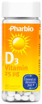 Pharbio D3 Vitamin D-vitamin. 180 st