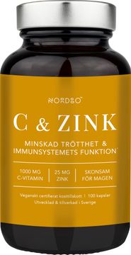 Nordbo C-vitamin & Zink 100 kapslar