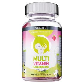 Monkids Multivitamin Sockerfri Tonår Hallon Gummies 60 st