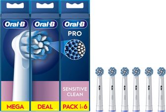 Oral-B PRO Sensitive Clean & Care Tandborsthuvuden till eltandborste 6 st