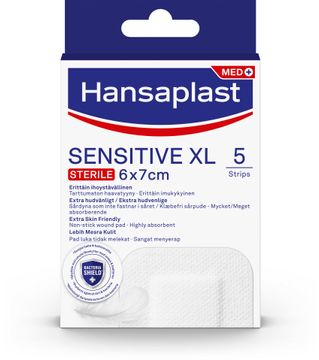 Hansaplast Sensitive XL. Plåster 6x7 cm. 5 st
