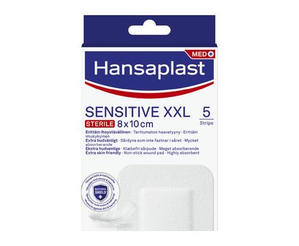Hansaplast Sensitive XXL. Plåster 8x10 cm. 5 st