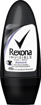 Rexona Invisible Black + White Roll-on Antiperspirant. 50 ml