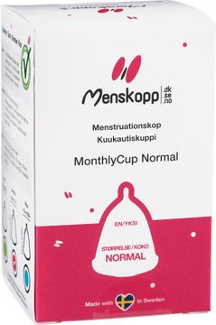 MonthlyCup Menskopp Normal Transparent. Mensskydd. 1 st