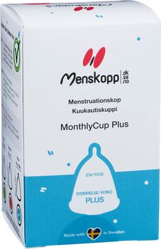 MonthlyCup Menskopp Plus Rosa. Mensskydd. 1 st