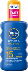 NIVEA SUN Protect & Moisture SPF15 Solskydd spray 200 ml