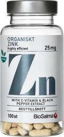 BioSalma Organiskt Zink 25mg Tabletter 100 st