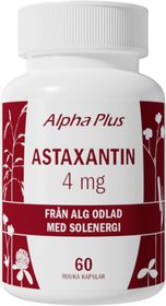 Alpha Plus Astaxantin 4 mg Kapslar, 60 st