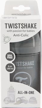 Twistshake Anti-Colic Pastellgrå. Nappflaska 180 ml. 1 st