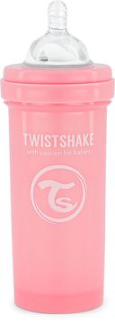 Twistshake Anti-Colic Pastellrosa. Nappflaska 260 ml. 1 st