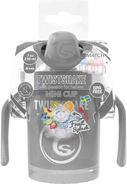 Twistshake Mini Cup Pastellgrå. Pipmugg 4+ mån 230 ml. 1 st