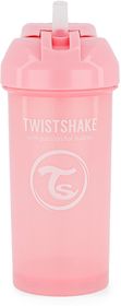 Twistshake Straw Cup Pastellrosa 6+ mån 360 ml Sugrörsmugg 1 st
