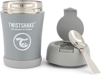 Twistshake Insulated Food Container Pastellgrå Matburk 350 ml